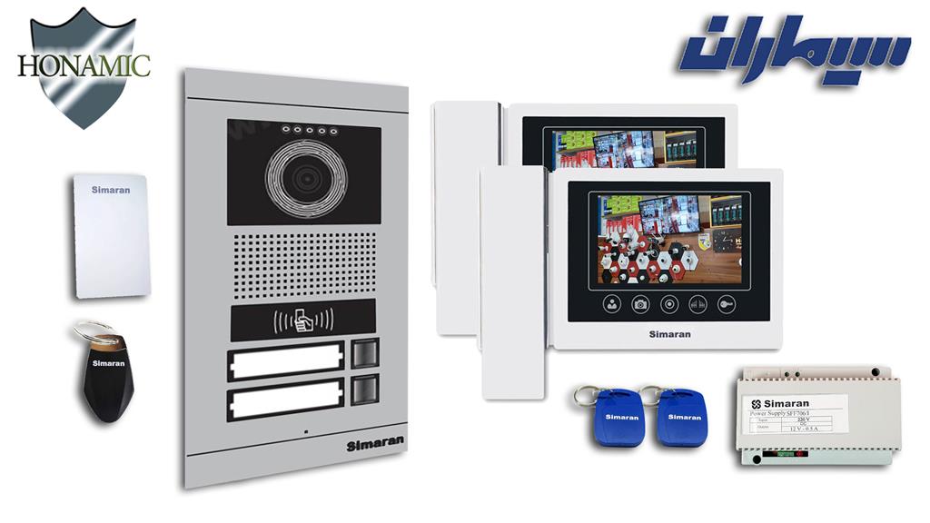 پکیج دو واحدی آیفون تصویری سیماران پنل کارتی گوشی 43-TKM